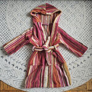 Missoni Home Cotton Terry Velour Hooded Bathrobe, Kids Size 4